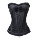 Le corset jacquard rouge et noir ou uni noir