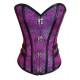 Le corset steampunk violet à motifs