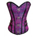 Le corset steampunk violet à motifs