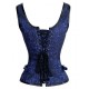 Le débardeur corset steampunk bleu