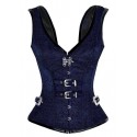 Le débardeur corset steampunk bleu