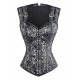 Le corset steampunk premium argent