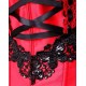 Le corset charme rouge et noir
