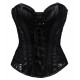 Le corset sexy punk simili cuir noir