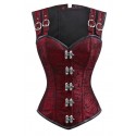 Le corset steampunk premium rouge