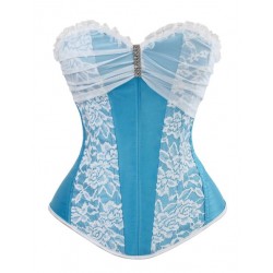 Le corset de cérémonie bleu et blanc