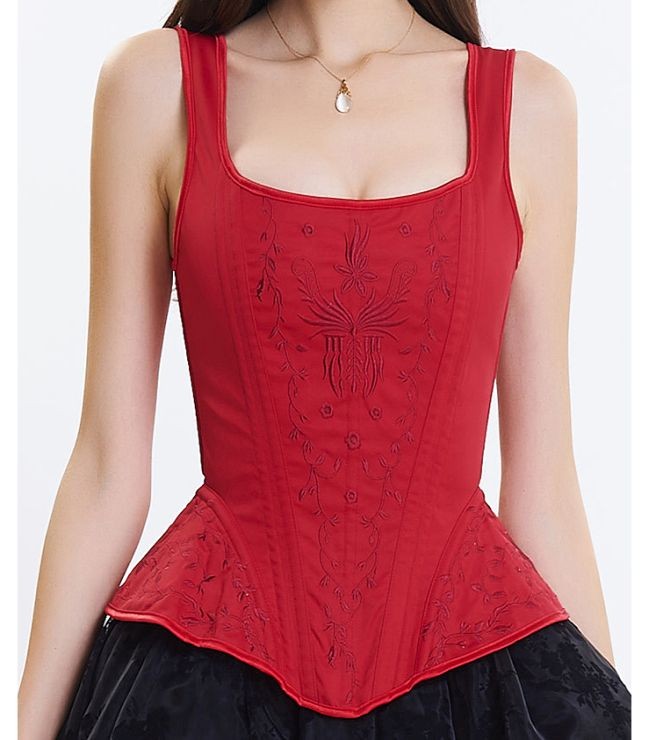 corset rouge femme
