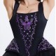 Le débardeur corset victorien noir broderies lilas