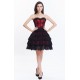 La robe bustier rouge et noir