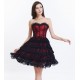 La robe bustier rouge et noir