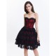 La robe bustier rouge et noir