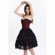 La robe bustier rouge et noir