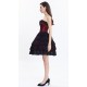 La robe bustier rouge et noir