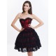 La robe bustier rouge et noir