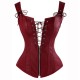 Le débardeur corset cuir vieilli bordeaux