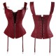 Le débardeur corset cuir vieilli bordeaux