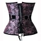 Le corset dentelle et velours noir et violet