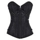 Le corset steampunk chevalière noir 