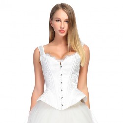 Le débardeur corset blanc glacé