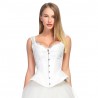 Le débardeur corset blanc glacé
