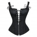 Le débardeur vintage noir style corset