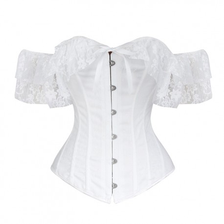 Le corset en dentelle blanc Irina - Bustiers et Corsets