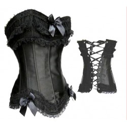 Le corset gothic lolita dentelle et satin du 46 au 52