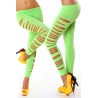 Le legging vert fluo ouvert côté