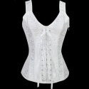 Le top débardeur blanc vintage style corset