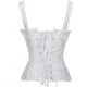 Le top débardeur blanc vintage style corset