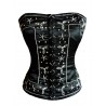 Le corset en satin noir perles et diamants