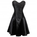 La robe corset en satin noire