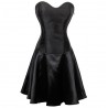 La robe corset en satin noire